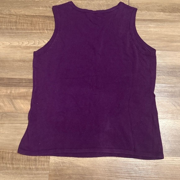 East 5th Woman’s Sleeveless Sweater Vest Purple Size 1X - Picture 4 of 5